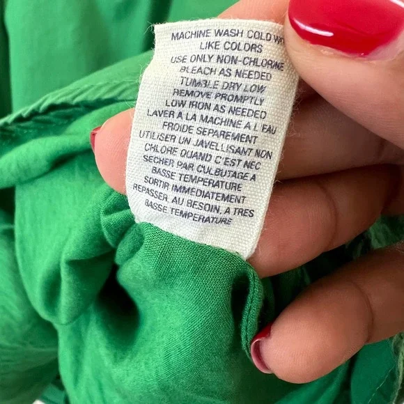 Anthropologie Maeve Kelly Green Fountain of Youth Sleeveless Shirt Dress Women 8 - Picture 16 of 16